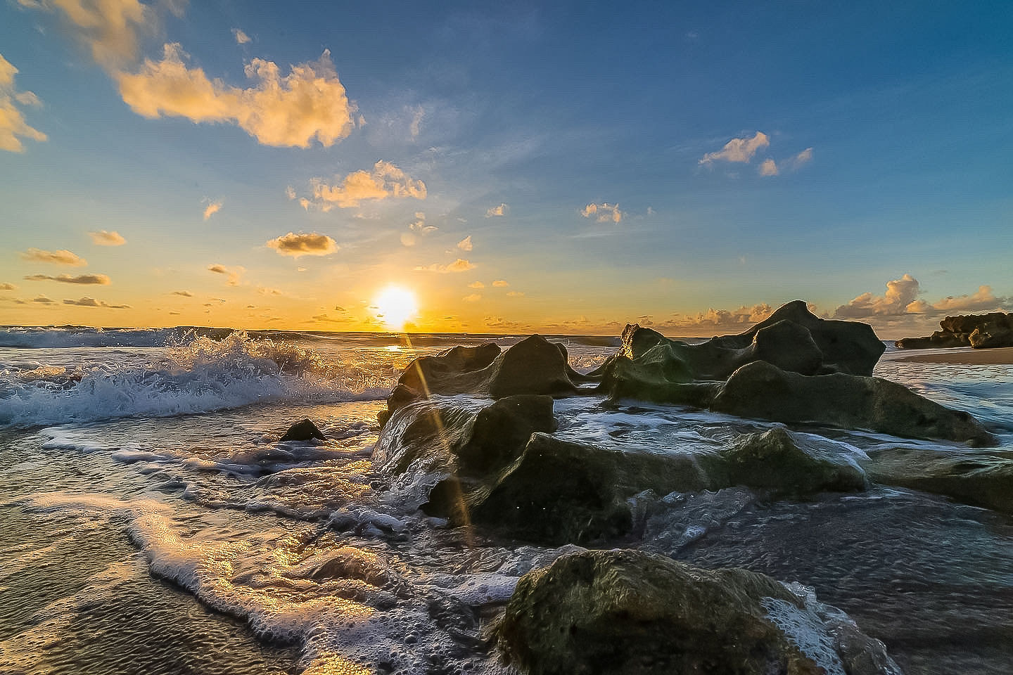 surf on the rocks